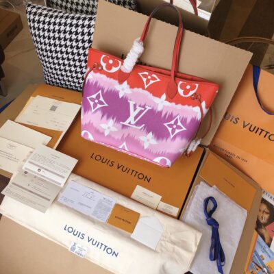 Replica Louis Vuitton Escale Neverfull Mm M45127 Pink/Blue/Red